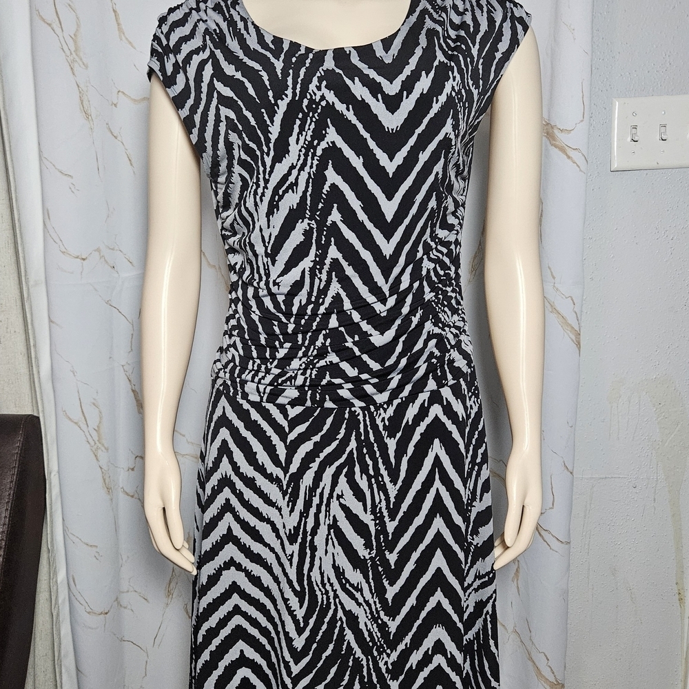 Classic Black & White Zebra-Print Women’s Dress